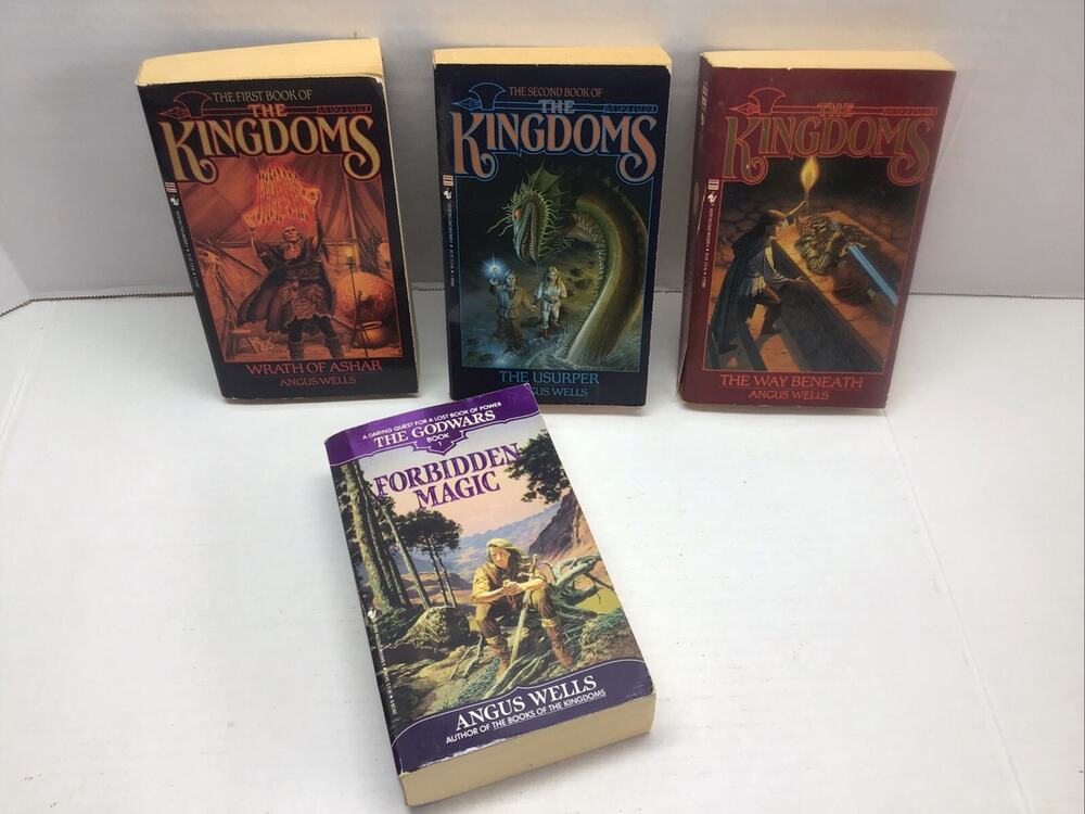 Angus Wells Books of the Kingdom Godwars Lot 4 PB Fantasy Wrath of Ashar Usurper